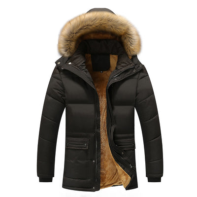 Chaqueta de Invierno para Hombre con Forro Aterciopelado - Estilo Coreano