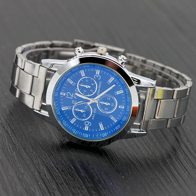 Reloj de Cuarzo para Hombre con Cristal Azul - Regalo de Moda Elegante - Image 5