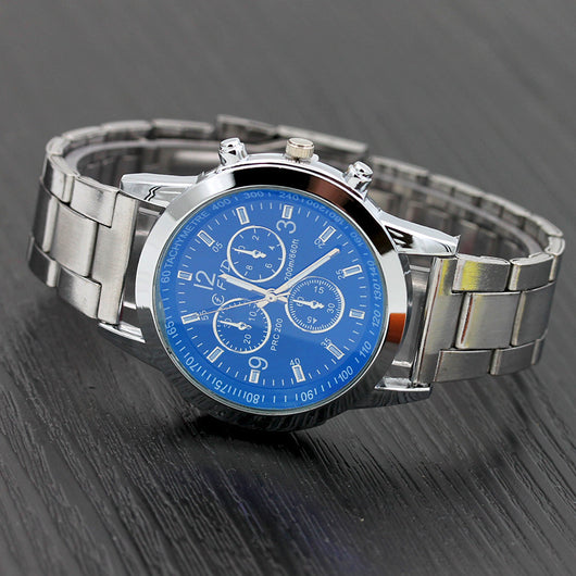 Reloj de Cuarzo para Hombre con Cristal Azul - Regalo de Moda Elegante - Image 5