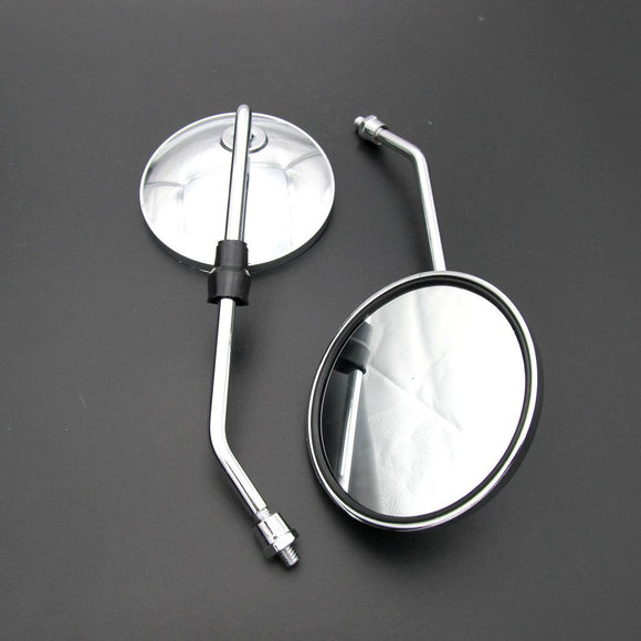 Espejo Redondo para Moto - Reflector de Metal Completo
