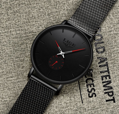 Reloj de Pulsera Hombre con Malla Metálica y Movimiento de Cuarzo - Image 7
