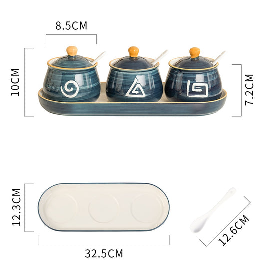 Juego de Recipientes de Cerámica para Condimentos de Cocina - Image 5