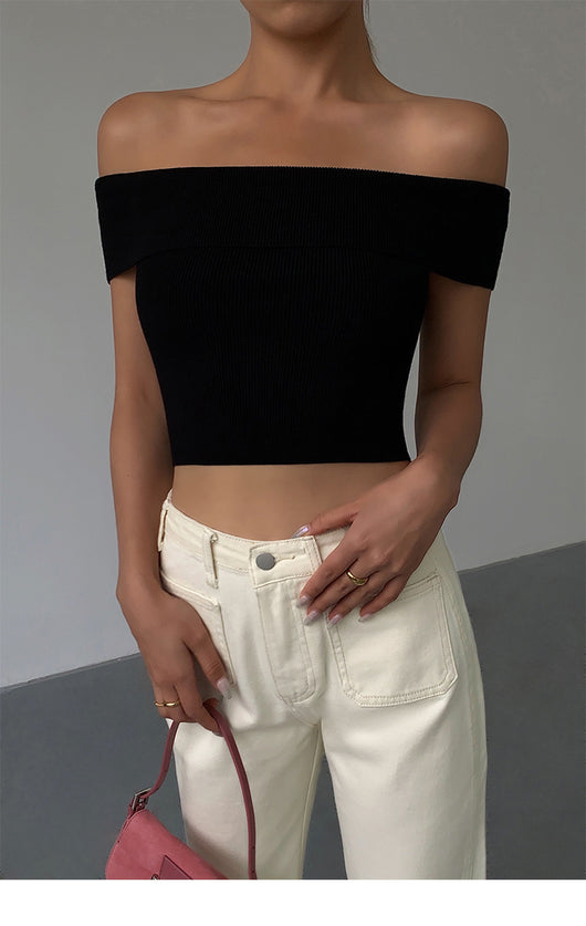 Top Tejido Asimétrico Cropped para Mujer - Image 27