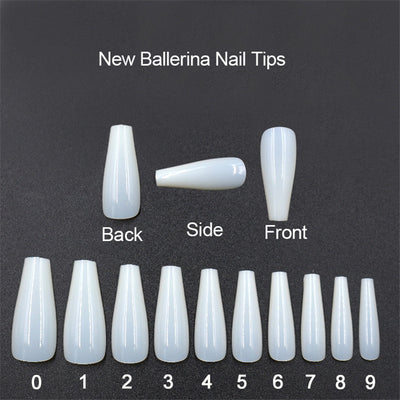 500 Uñas Postizas Transparentes de Color Natural - Efecto Ballet - Image 20