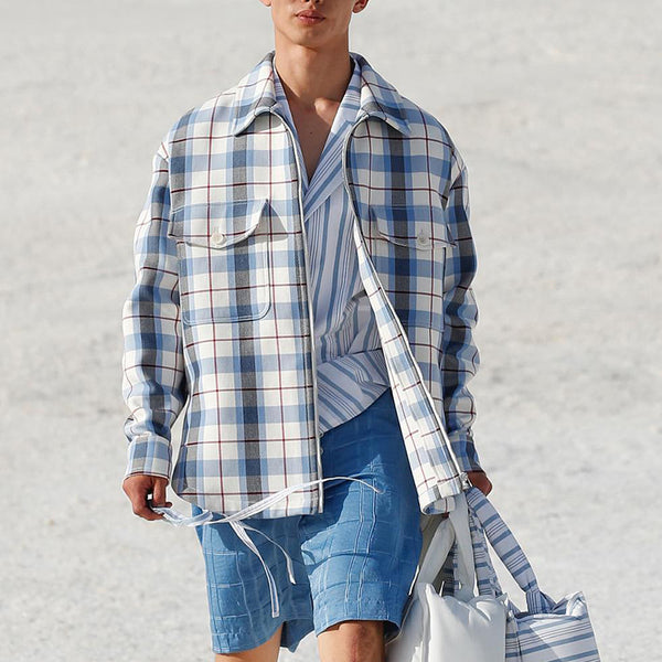 Camisa de Cuadros Manga Larga Slim Fit para Hombre