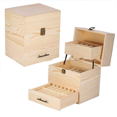 Caja de Madera Plegable para Aceites Esenciales