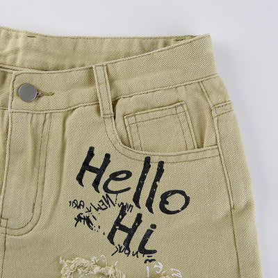 Pantalones Vaqueros Estampados Ajuste Americano para Mujer - Image 19
