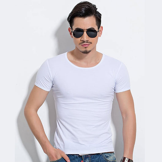 Playera Básica de Verano para Hombre - Colores Sólidos - Image 26