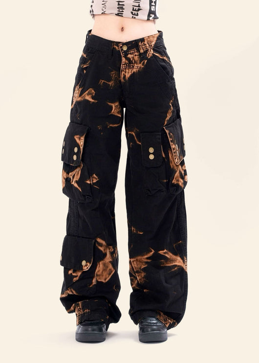 Pantalones Cargo Rectos Oversized Estilo Retro Otoñal - Image 21