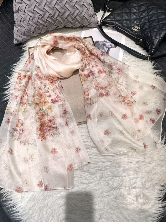 Pañuelo de Seda Mulberry con Estampado Digital - Ligero y Fluido para Verano - Image 25