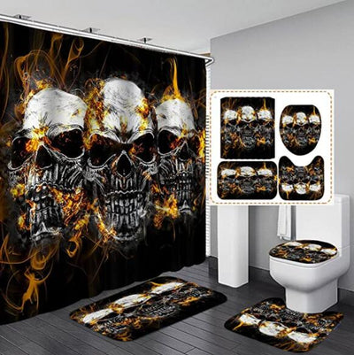 Cortina de Baño Halloween Impresa Gruesa e Impermeable - Image 3