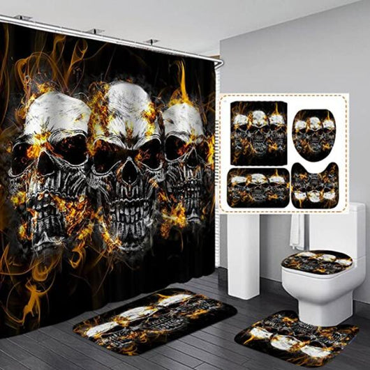 Cortina de Baño Halloween Impresa Gruesa e Impermeable - Image 3