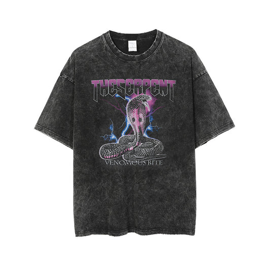 Camiseta Hombre Cobra Estampado Clásico Manga Corta - Image 9