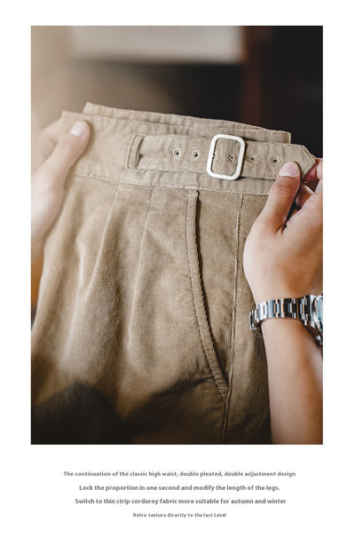 Pantalones Casual de Pana Estilo Americano para Hombre - Image 9
