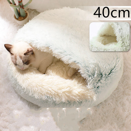 Cama 2 en 1 para Perros y Gatos - Cama Cálida de Felpa Suave Tipo Casa - Image 54