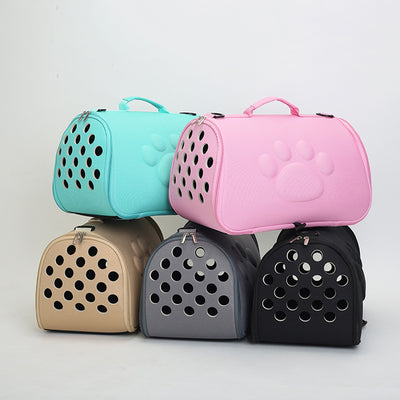 Bolsa Plegable para Mascotas con Diseño de Huella - EVA Resistente