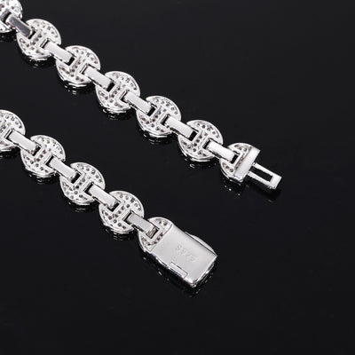 Collar y Pulsera de Plata 925 con Moissanita 8mm - Joyería Personalizada para Hombre - Image 14