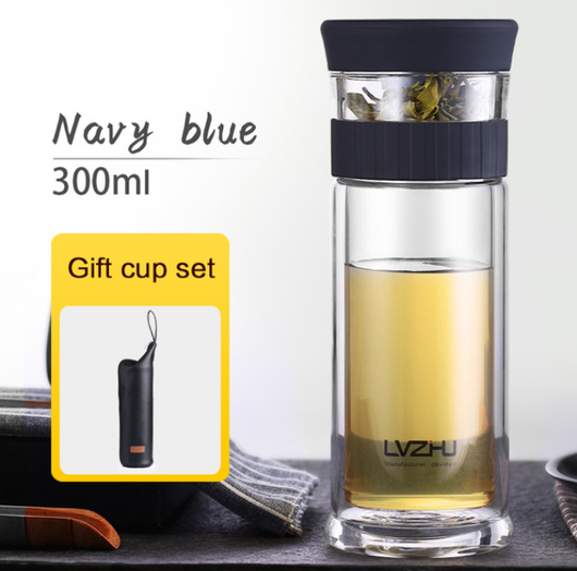 Botella Térmica de Vidrio Borosilicato 400ml con Infusor para Té y Agua - Image 3