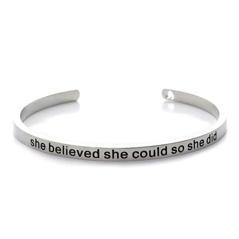 Pulsera Brazalete Inspiración: Ella Creyó Que Podía