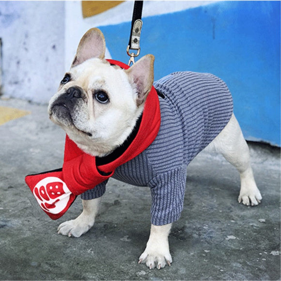 Playera para Perro con Bolsillos Contrastantes y Bordado