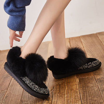 Botas Cortas de Piel de Zorro para Nieve - Diseño Elegante Mujer - Image 5