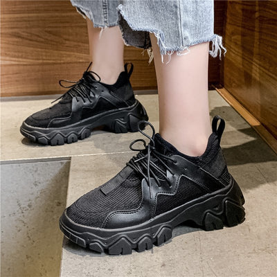 Zapatos Deportivos Casuales Plataforma con Cordones - Image 5