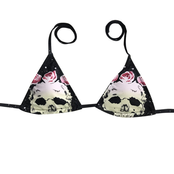 Bikini Estampado Calavera para Mujer - Traje de Baño Dividido Europeo