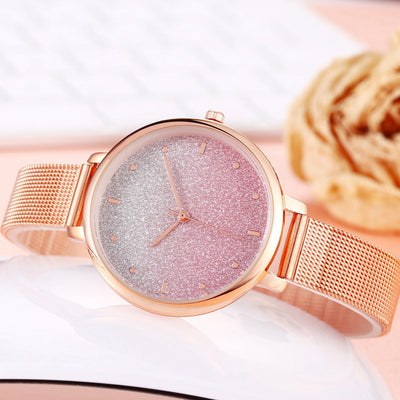 Reloj de Cuarzo Estrellado con Malla - Image 2