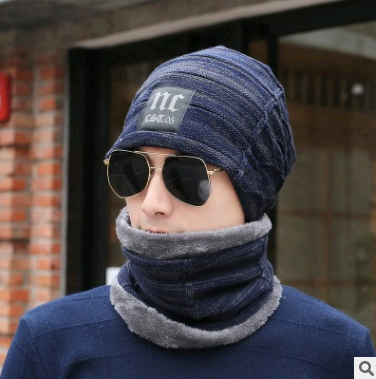 Gorro de Lana Tejida con Bufanda Cruzada Cuello Cálido - Image 5