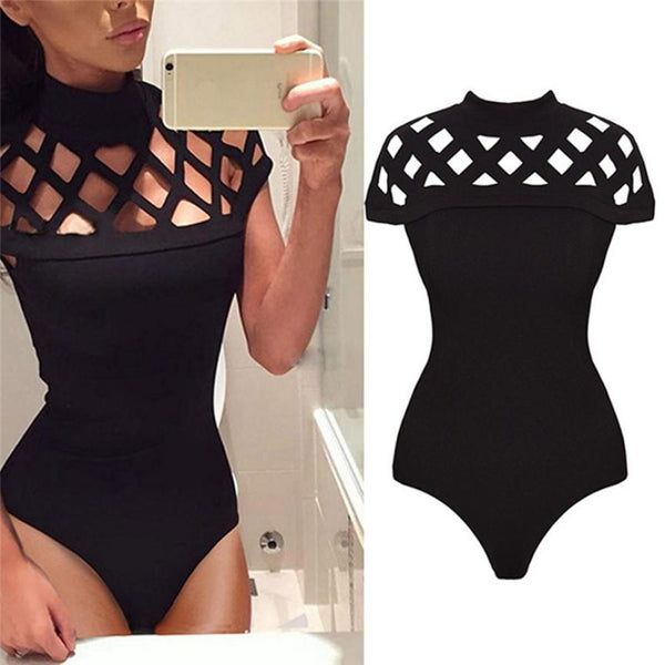 Jumpsuit de Malla Manga Corta