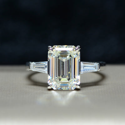 Anillo de Diamante Color G Rectangular con Bisel Chamfranado para Auto - Image 2