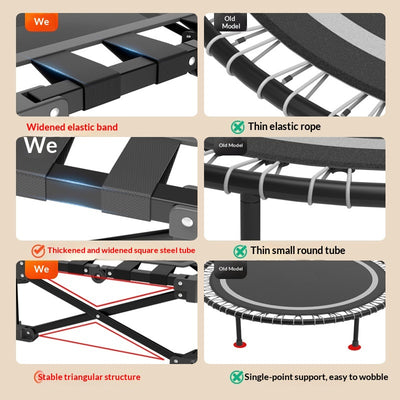 Cama Elástica Plegable para el Hogar con Barras de Seguridad - Image 3