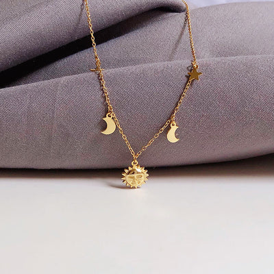 Collar Celestial Sol, Estrella y Luna - Image 3