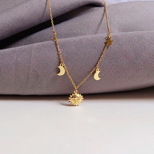 Collar Celestial Sol, Estrella y Luna - Image 3