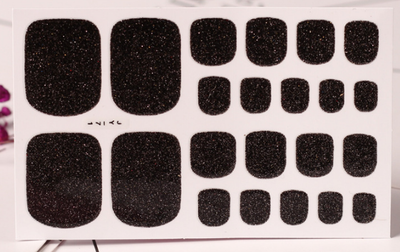 22 Stickers de Uñas Color Verde Cebolla con Polvo Brillante para Pies - Image 2