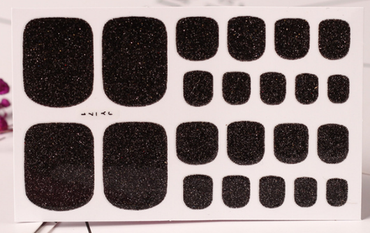 22 Stickers de Uñas Color Verde Cebolla con Polvo Brillante para Pies - Image 2