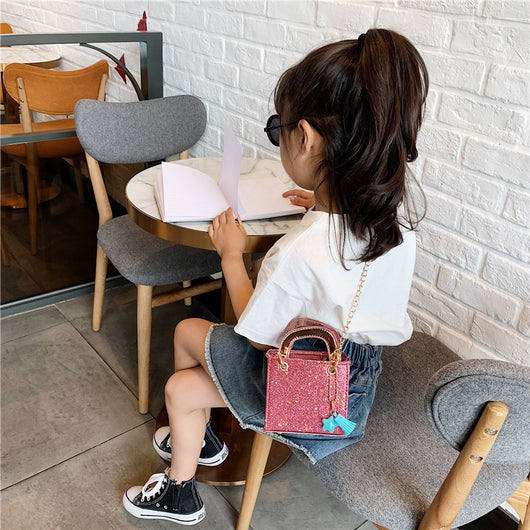 Bolso Infantil con Lentejuelas Brillantes para el Hombro - Image 3