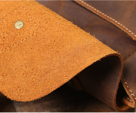 Maletín Portátil de Cuero Genuino Estilo Retro para Hombre - Image 8