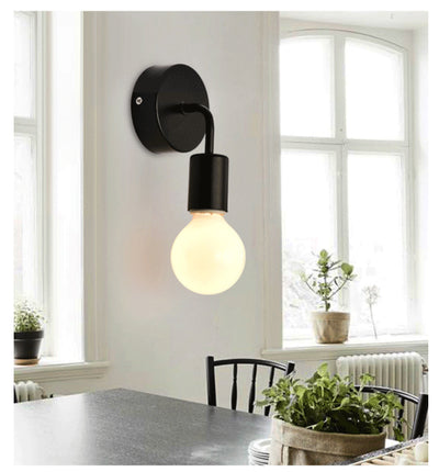 Lámpara de Pared Minimalista en Madera Maciza y Hierro para Dormitorio - Image 9