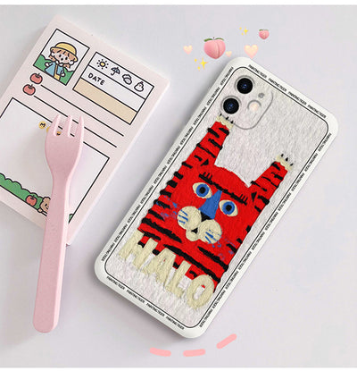 Funda de Silicona Líquida para Pareja - Diseño Hello Tiger Personalizado - Image 4