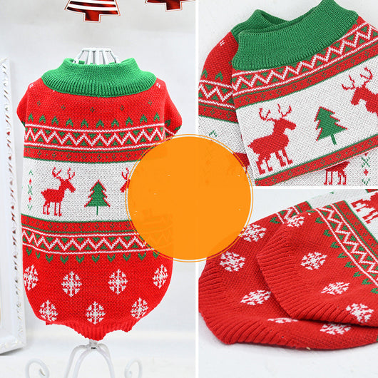 Suéter Navideño Cálido para Mascotas - Diseño Festivo Reno y Animales - Image 6