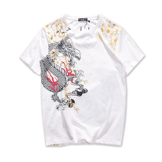 Playera Bordada Dragón Tigre Manga Corta - Image 7