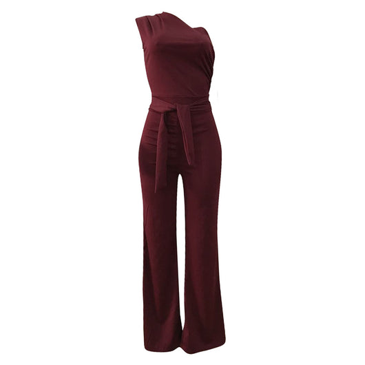 Jumpsuit con Hombros Inclinados Asimétrico - Image 16