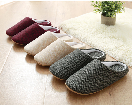 Pantuflas Cálidas de Algodón Negro para Hombre - Antideslizantes y Cómodas