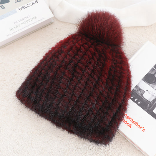 Gorro de Piel de Visón con Lana Gruesa Aislante - Image 7