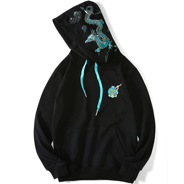 Sudadera con Capucha Bordada Estilo Otoño para Parejas
