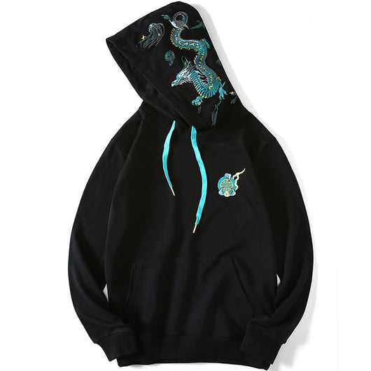 Sudadera con Capucha Bordada Estilo Otoño para Parejas
