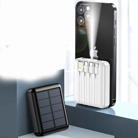 Batería Portátil Solar Compacta con Cable Integrado - Image 2