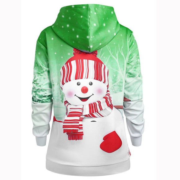 Suéter Navideño con Estampado de Muñeco de Nieve
