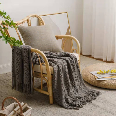 Manta Tejida de Algodón para Sofá, Cama y Decoración - Image 9